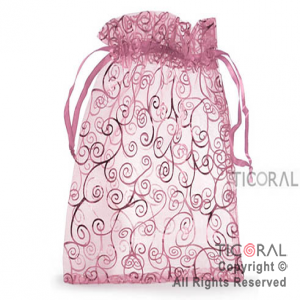 BOLSA ORGANZA ROSA 20X25 ARABESCO HS3973-9 x 1